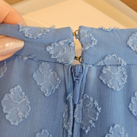 Lilly Pulitzer Dress Size 12 Arleah Blue Thistle Polka Dots Pom Pom Preppy Chic - Picture 5 of 12